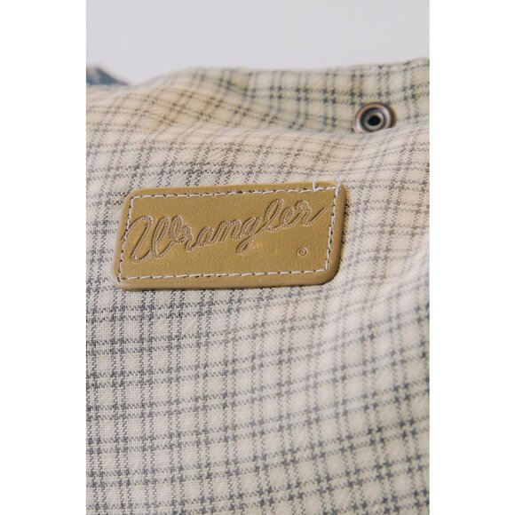 Rework Vintage Wrangler Plaid Flannel Shoulder Bag - Picture 8 of 9